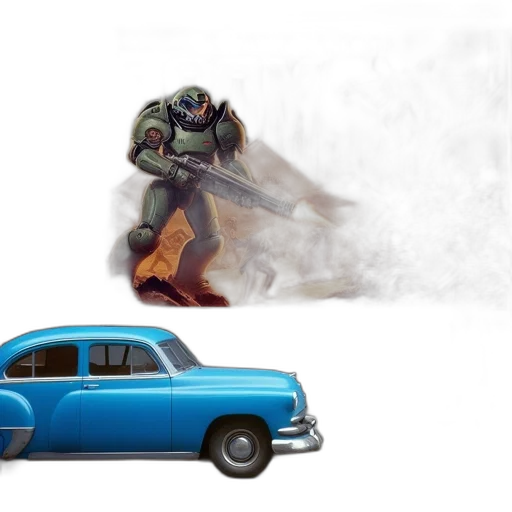 car, weapon, robot, concept art, photorealistic, 3d render, comic book art, fire transparent PNG cut-out