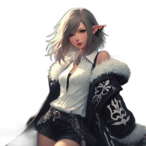 dress, jacket, face, staff, fantasy art, concept art, photorealistic, 3d render transparent PNG cut-out