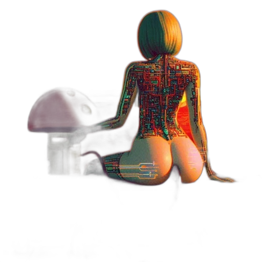 robot, furniture, dress, jewelry, concept art, 3d render, pixel art, fantasy art transparent PNG cut-out
