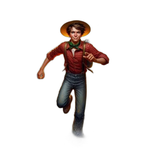 hat, jacket, staff, concept art, 3d render, photorealistic, comic book art, young transparent PNG cut-out