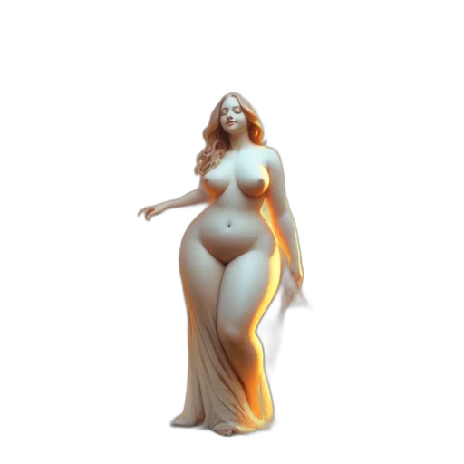 dress, creature, 3d render, concept art, fantasy art, pixel art, statue, divine transparent PNG cut-out
