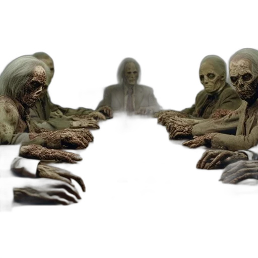mask, creature, concept art, 3d render, outer space, zombie-like, figures, suits transparent PNG cut-out