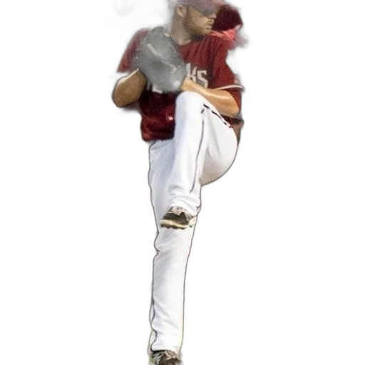 creature, concept art, 3d render, photorealistic, baseball, player, red, uniform transparent PNG cut-out