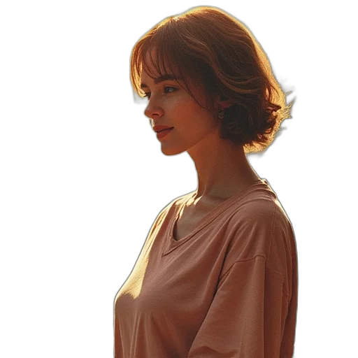 dress, face, staff, jacket transparent PNG cut-out