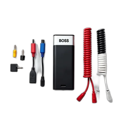 staff, black, silver, boss, branded, battery, charger, displayed transparent PNG cut-out