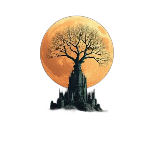 tree, staff, crown, creature, fantasy art, concept art, pixel art, watercolor transparent PNG cut-out