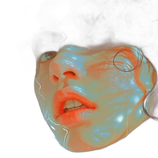 mask, face, crown, jewelry, vaporwave, photorealistic, 3d render, concept art transparent PNG cut-out