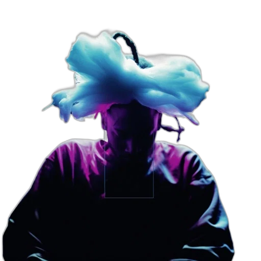 jacket, crown, hat, flower, vaporwave, concept art, cyberpunk, pixel art transparent PNG cut-out