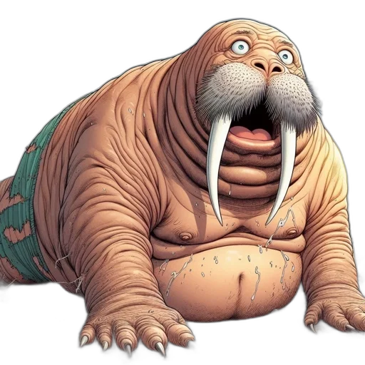 creature, animal, food, face, concept art, photorealistic, comic book art, 3d render transparent PNG cut-out