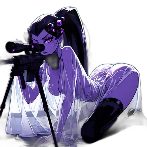 weapon, staff, robot, cyberpunk, concept art, comic book art, fantasy art, neon lights transparent PNG cut-out