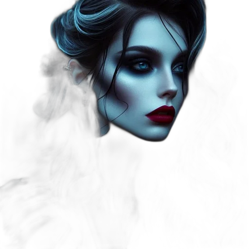 mask, face, crown, photorealistic, fantasy art, concept art, comic book art, blue transparent PNG cut-out