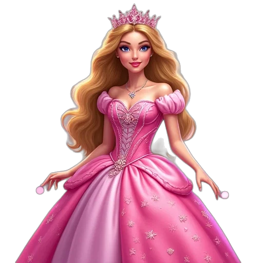 dress, crown, 3d render, concept art transparent PNG cut-out