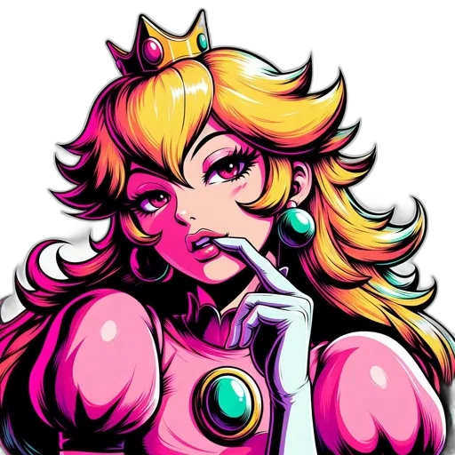 crown, pixel art, anime, concept art, vaporwave, neon, colorful, stylized transparent PNG cut-out