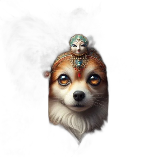 mask, animal, creature, concept art, fantasy art, pixel art, photorealistic, ornate transparent PNG cut-out
