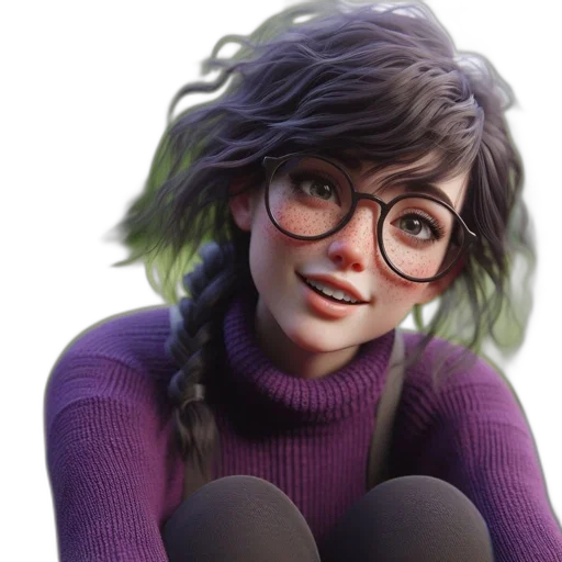 face, hair, creature, staff, concept art, fantasy art, photorealistic, cartoon transparent PNG cut-out