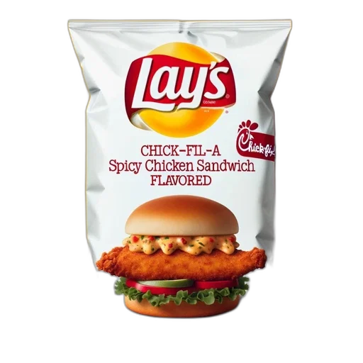 food, photorealistic, image, shows, lay, snack, bag, featuring transparent PNG cut-out