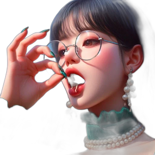 jewelry, creature, face, food, photorealistic, fantasy art, concept art, oil painting transparent PNG cut-out