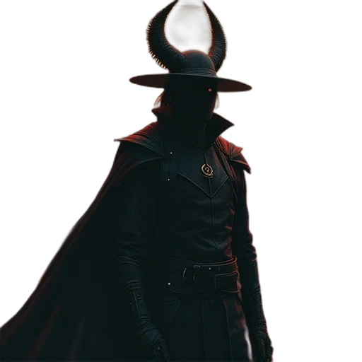 hat, mask, staff, jacket transparent PNG cut-out