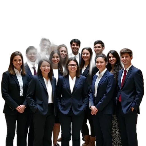 staff, face, group, students transparent PNG cut-out