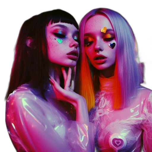 mask, face, jewelry, dress, cyberpunk, vaporwave, concept art, fantasy art transparent PNG cut-out