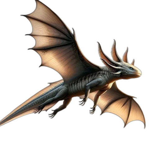 dragon, creature, animal, staff, concept art, fantasy art, 3d render, photorealistic transparent PNG cut-out
