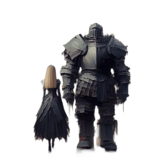 robot, weapon, sword, mask, concept art, fantasy art, pixel art, 3d render transparent PNG cut-out