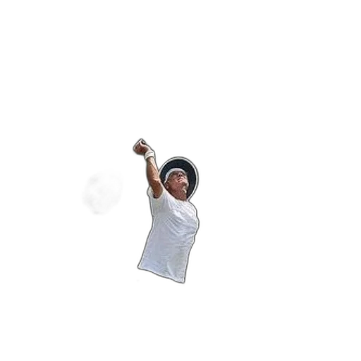 staff, tennis, player, white, shirt, black, shorts, serves transparent PNG cut-out