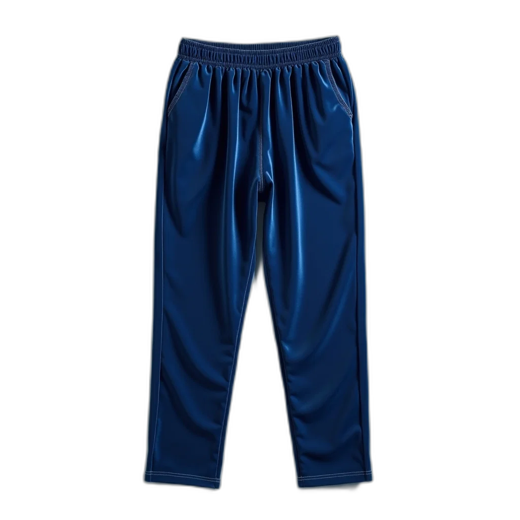 3d render, blue, pair, velvet, pants, smooth, shiny, texture transparent PNG cut-out