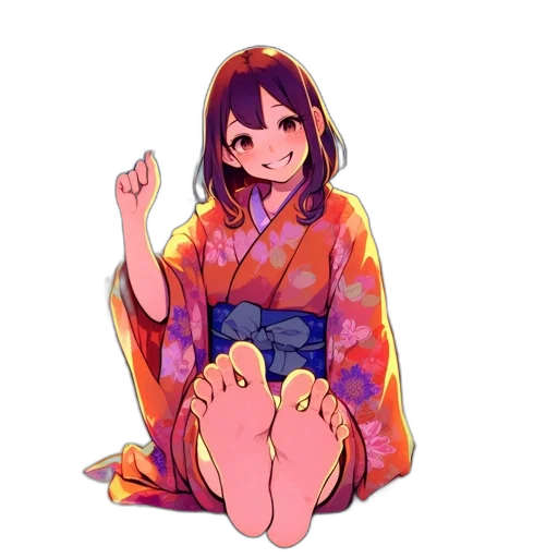 dress, jacket, creature, flower, anime, pixel art, vaporwave, watercolor transparent PNG cut-out