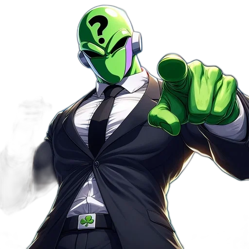 mask, jacket, robot, concept art, comic book art, anime, cartoon, green transparent PNG cut-out