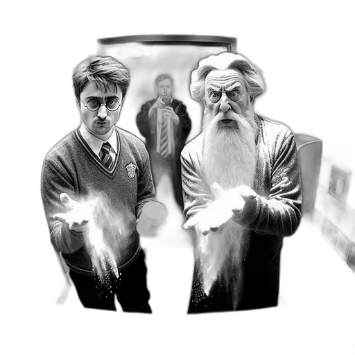 concept art, comic book art, fantasy art, pixel art, fire, black, white, photo transparent PNG cut-out