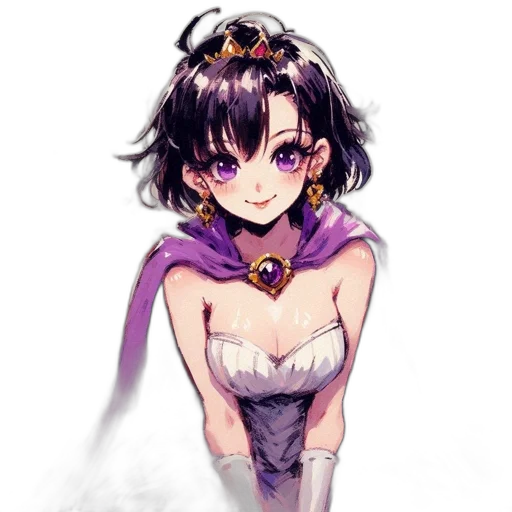 crown, dress, jewelry, staff, fantasy art, anime, concept art, pixel art transparent PNG cut-out