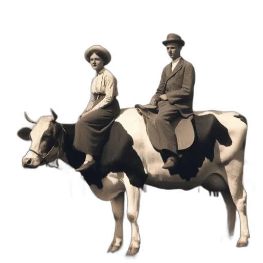 hat, animal, photorealistic, concept art, man, woman, dressed, early transparent PNG cut-out