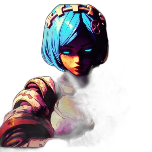 face, mask, robot, weapon, concept art, fantasy art, anime, pixel art transparent PNG cut-out
