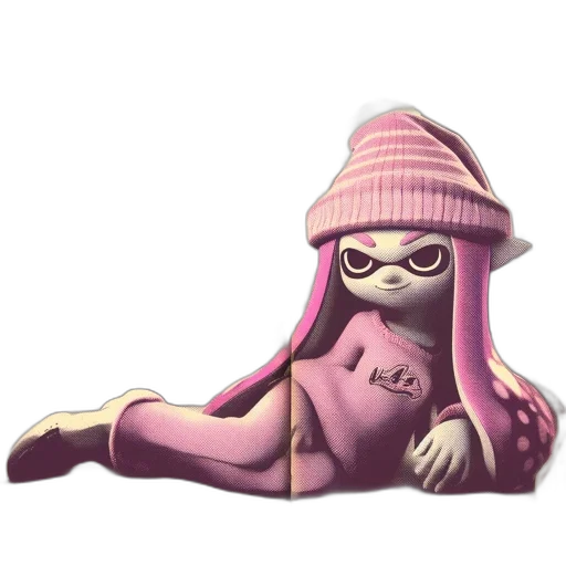 hat, creature, animal, dress, concept art, 3d render, watercolor, vaporwave transparent PNG cut-out