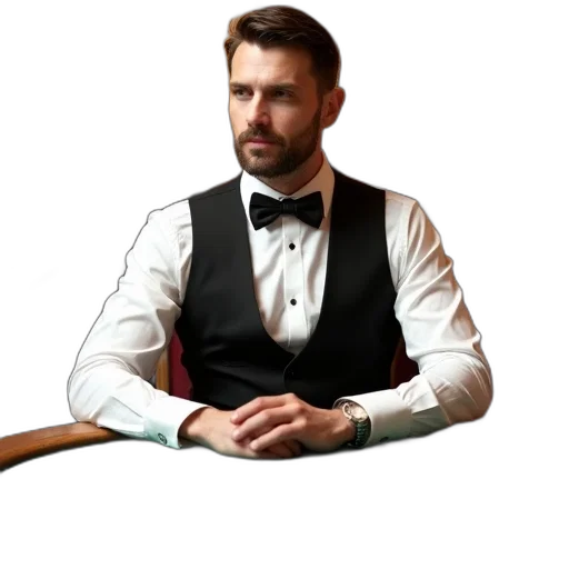 staff, jacket, furniture, face, photorealistic, concept art, cartoon, man transparent PNG cut-out