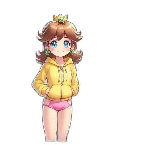 jacket, staff, dress, crown, pixel art, concept art, anime, cartoon transparent PNG cut-out