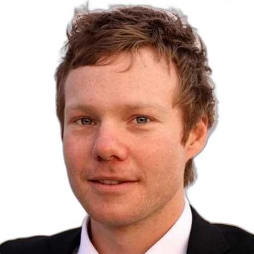 staff, face, man, short, brown, hair, wearing, black transparent PNG cut-out