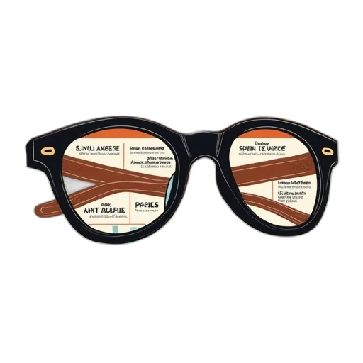 cover, magazine, maestro, stylized, illustration, pair, glasses, center transparent PNG cut-out