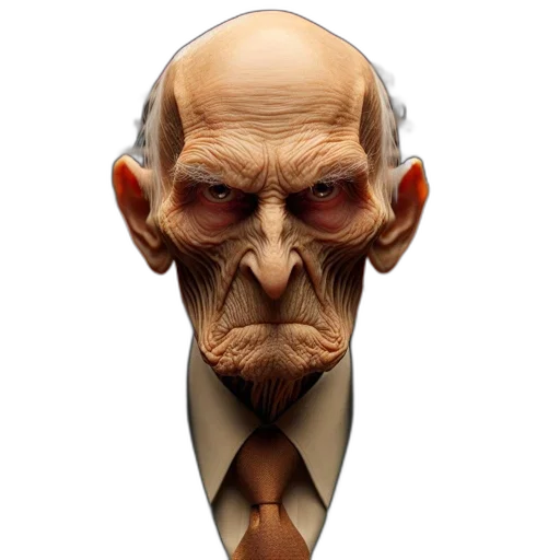 face, mask, staff, creature, photorealistic, 3d render, concept art, cartoon transparent PNG cut-out