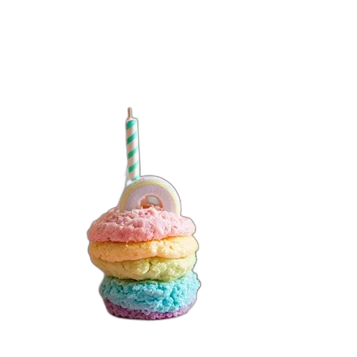 food, staff, hat, crown, 3d render, pastel, colorful, birthday transparent PNG cut-out