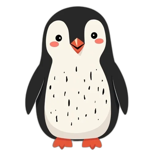 animal, concept art, 3d render, cartoon, pixel art, stylized, illustration, penguin transparent PNG cut-out