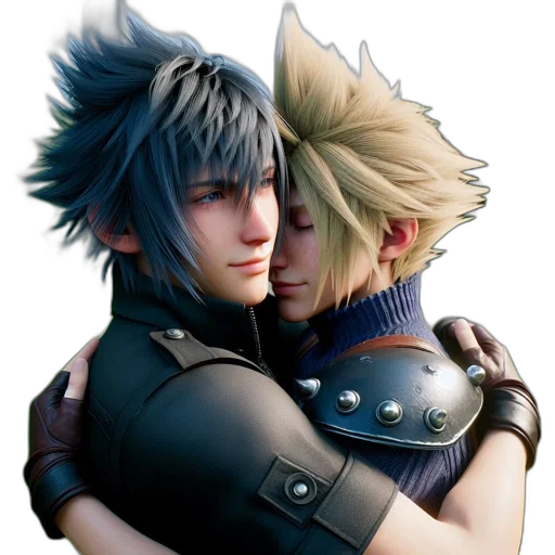 3d render, concept art, fantasy art, photorealistic, two, animated, characters, spiky transparent PNG cut-out