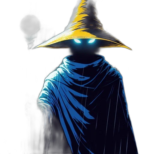 hat, mask, staff, crown, concept art, fantasy art, comic book art, watercolor transparent PNG cut-out