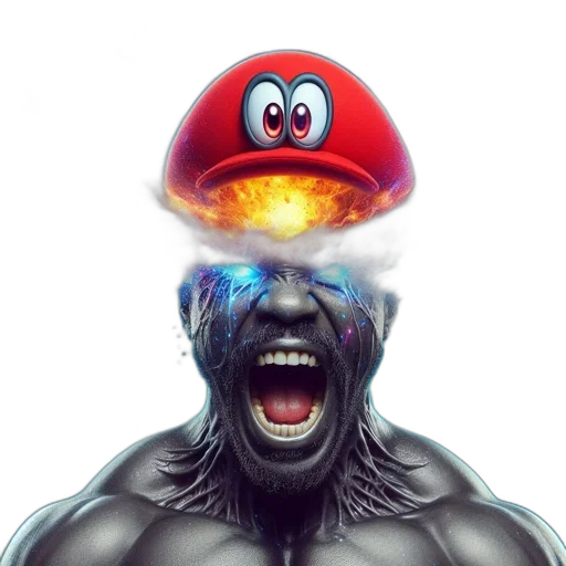 hat, mask, creature, face, concept art, 3d render, comic book art, fantasy art transparent PNG cut-out
