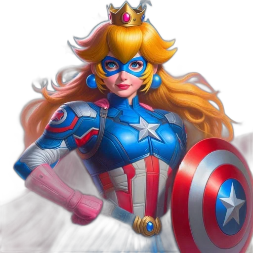 crown, comic book art, concept art, fantasy art, pixel art, blonde-haired, female, character transparent PNG cut-out