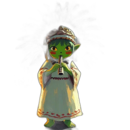 staff, dress, hat, crown, pixel art, concept art, fantasy art, 3d render transparent PNG cut-out