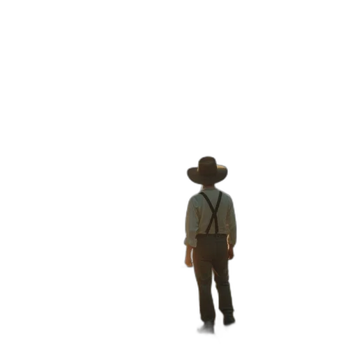 hat, staff, jacket, robot transparent PNG cut-out