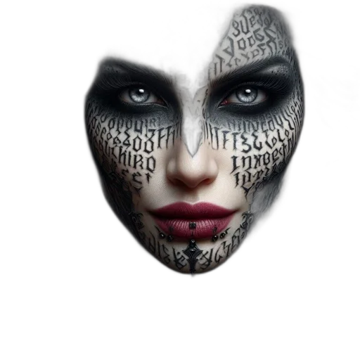 mask, face, jewelry, robot, photorealistic, cyberpunk, fantasy art, concept art transparent PNG cut-out