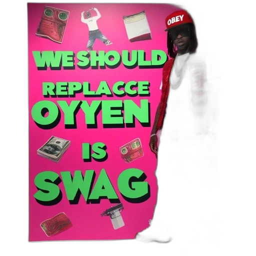 3d render, vaporwave, concept art, individual, wears, vibrant, ensemble, red transparent PNG cut-out